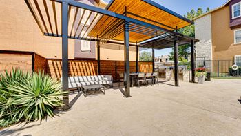 Patio and Grill at Limestone Ranch Apartments in Lewisville, TX
